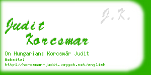 judit korcsmar business card
