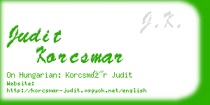 judit korcsmar business card